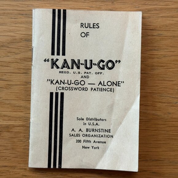 Vintage KAN-U-GO Crossword Card Game, Copyright 1937 - Picture 7 of 11